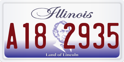 IL license plate A182935