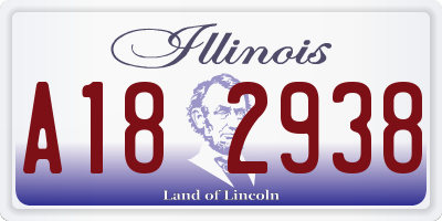 IL license plate A182938