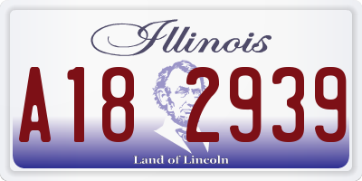 IL license plate A182939