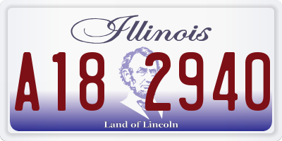 IL license plate A182940