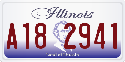 IL license plate A182941