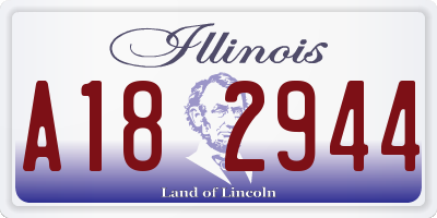 IL license plate A182944