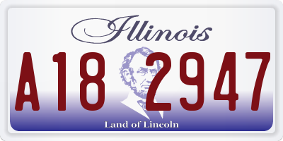 IL license plate A182947