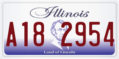 IL license plate A182954