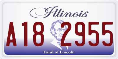 IL license plate A182955