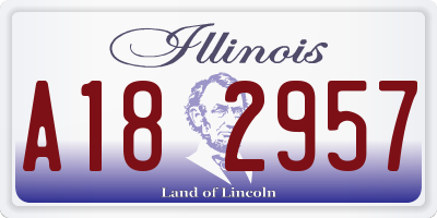 IL license plate A182957