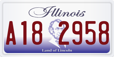 IL license plate A182958