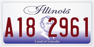 IL license plate A182961