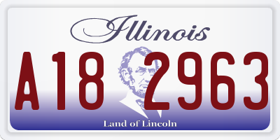 IL license plate A182963