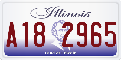 IL license plate A182965