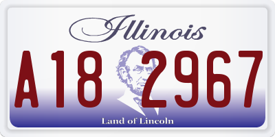 IL license plate A182967
