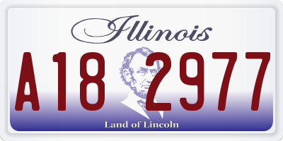 IL license plate A182977