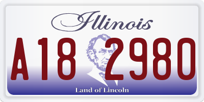 IL license plate A182980