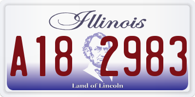 IL license plate A182983