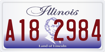 IL license plate A182984