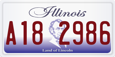 IL license plate A182986