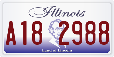 IL license plate A182988