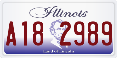 IL license plate A182989