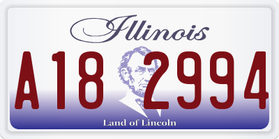 IL license plate A182994