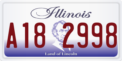 IL license plate A182998