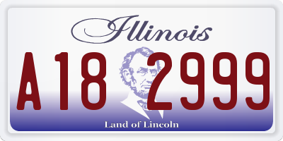 IL license plate A182999