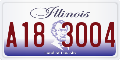 IL license plate A183004