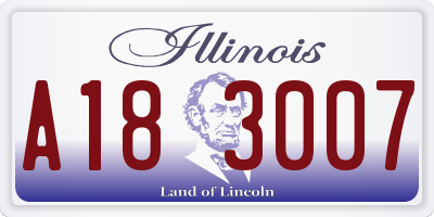 IL license plate A183007