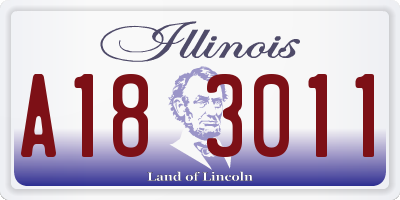 IL license plate A183011