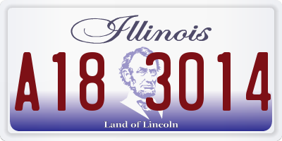 IL license plate A183014