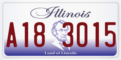 IL license plate A183015