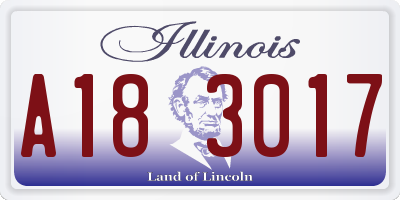 IL license plate A183017