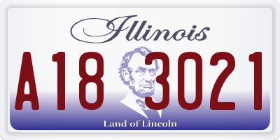 IL license plate A183021