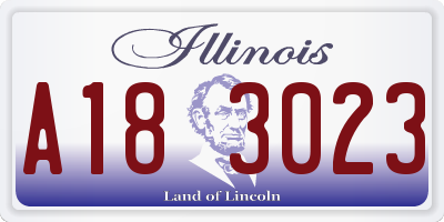 IL license plate A183023
