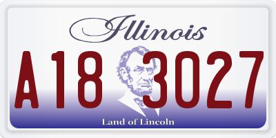 IL license plate A183027