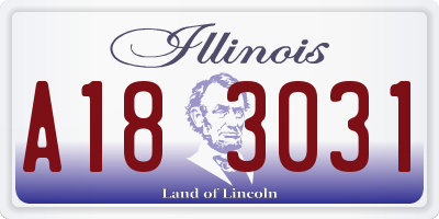 IL license plate A183031