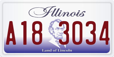 IL license plate A183034