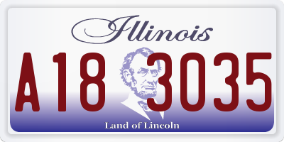 IL license plate A183035