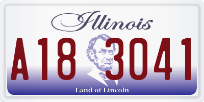 IL license plate A183041