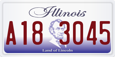 IL license plate A183045