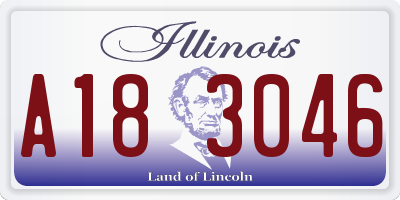 IL license plate A183046
