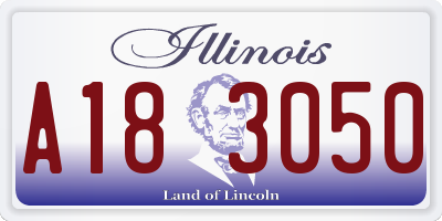 IL license plate A183050