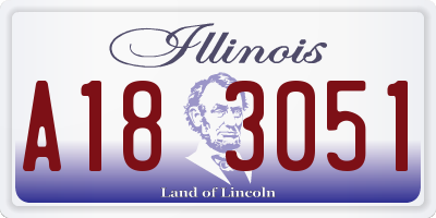 IL license plate A183051