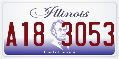 IL license plate A183053