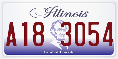IL license plate A183054