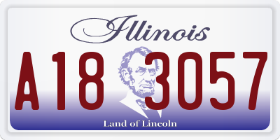 IL license plate A183057