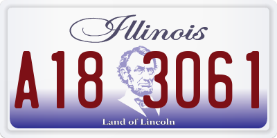 IL license plate A183061