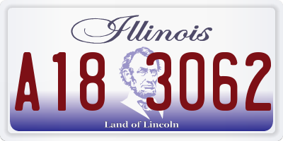 IL license plate A183062