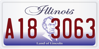 IL license plate A183063