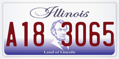 IL license plate A183065