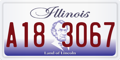 IL license plate A183067